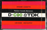 Compact Cassette TDK D 90 Type I Normal 1975 Europe, USA