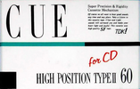 Compact Cassette TDK CUE 60 "CUE-60W" Type II Chrome 1987 Japan