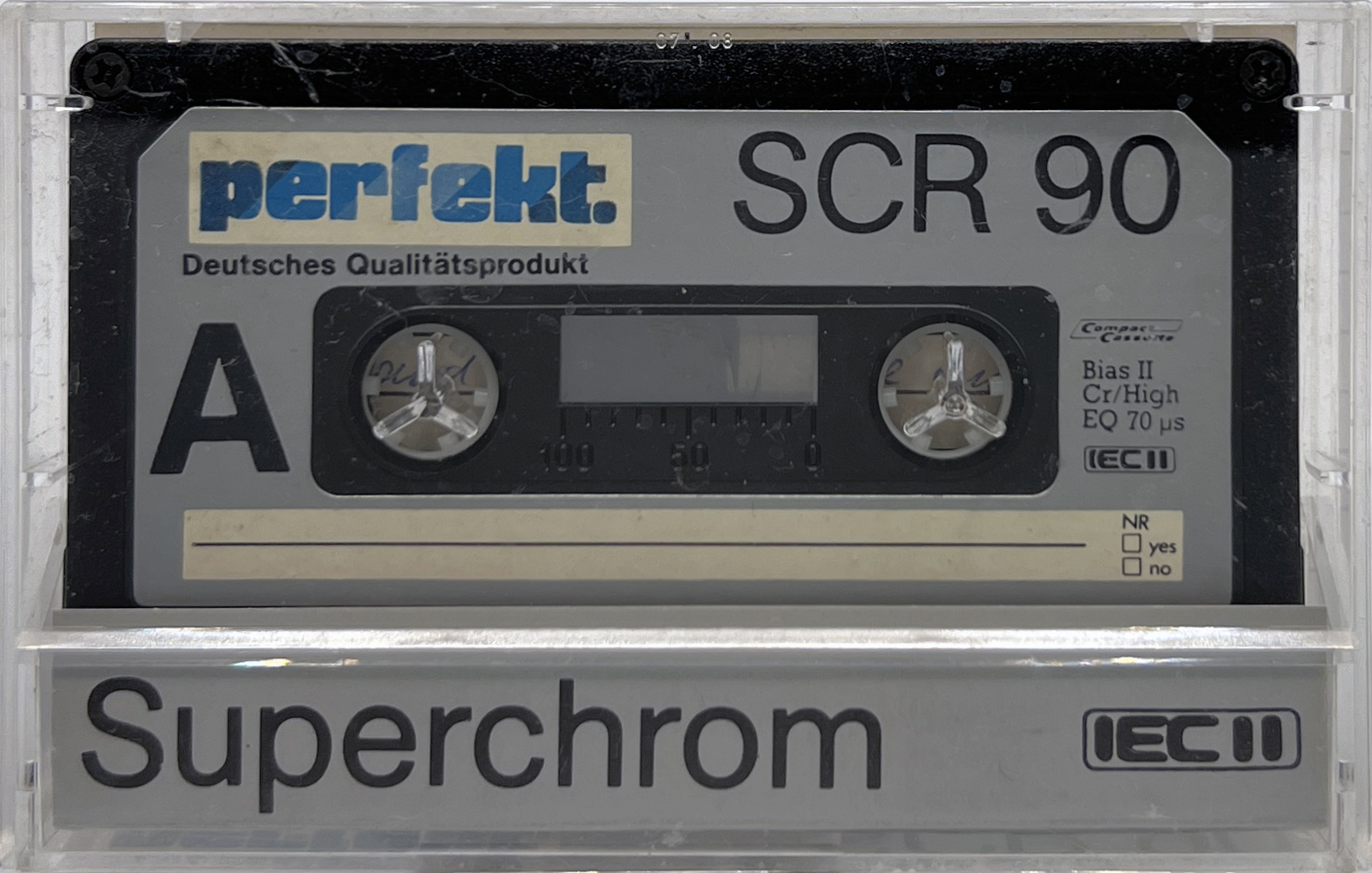 Compact Cassette Perfekt SCR 90 "Superchrom" Type II Chrome Germany