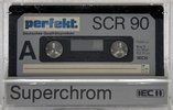 Compact Cassette Perfekt SCR 90 "Superchrom" Type II Chrome Germany