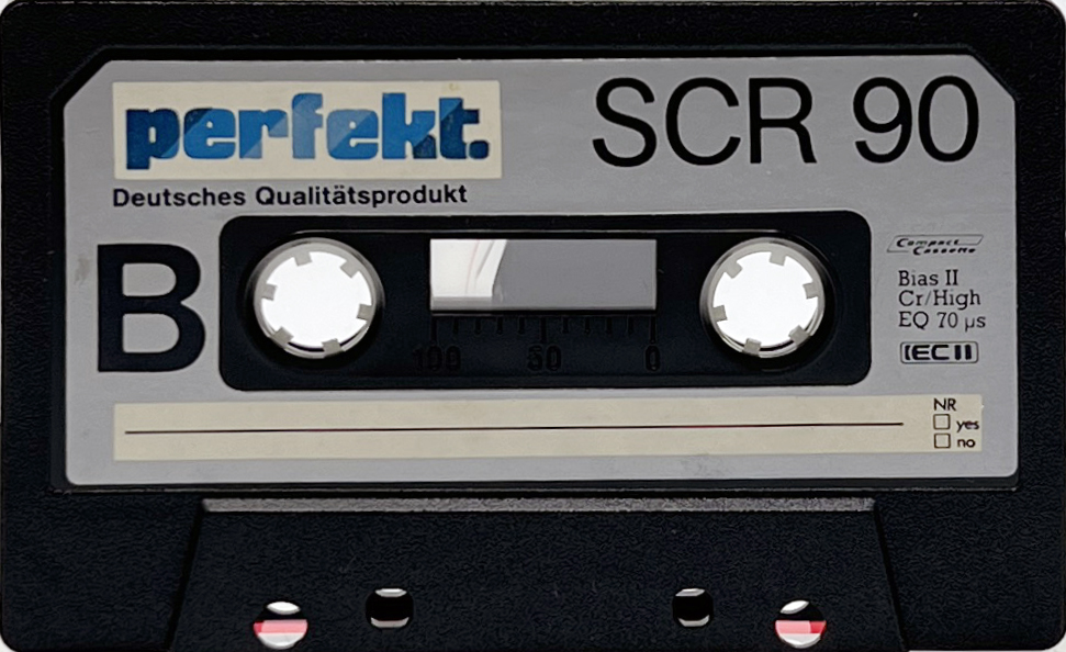Compact Cassette Perfekt SCR 90 "Superchrom" Type II Chrome Germany