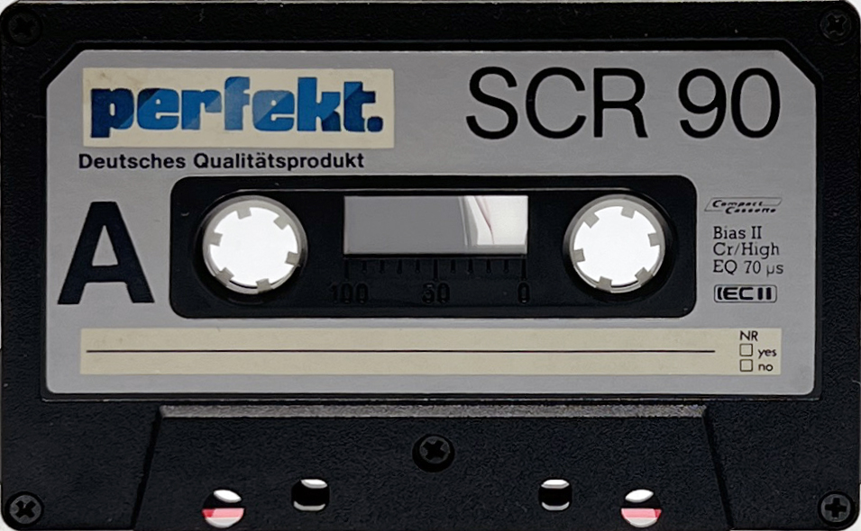 Compact Cassette Perfekt SCR 90 "Superchrom" Type II Chrome Germany