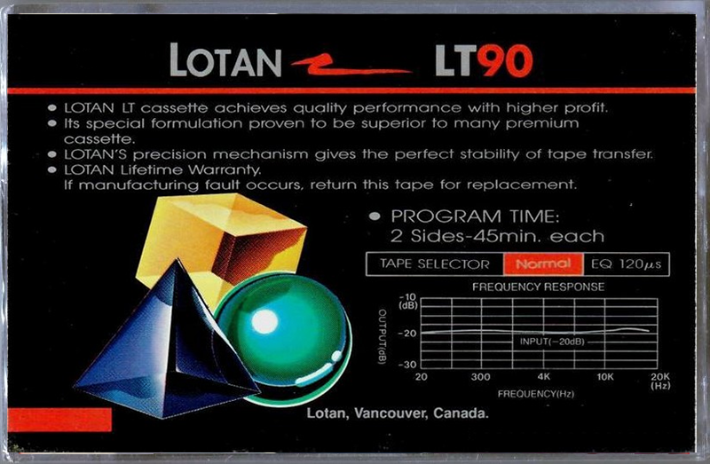 Compact Cassette Lotan 90 "LT" Type I Normal Canada