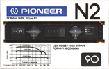 Compact Cassette Pioneer N2 90 Type I Normal 1981 Japan