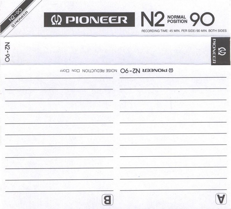 Compact Cassette Pioneer N2 90 Type I Normal 1981 Japan
