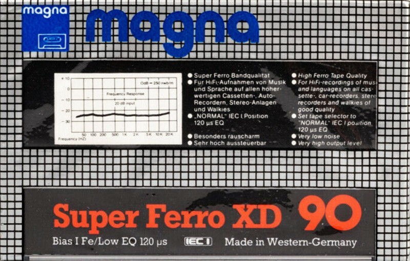 Compact Cassette Magna Super Ferro XD 90 Type I Normal 1984 Europe