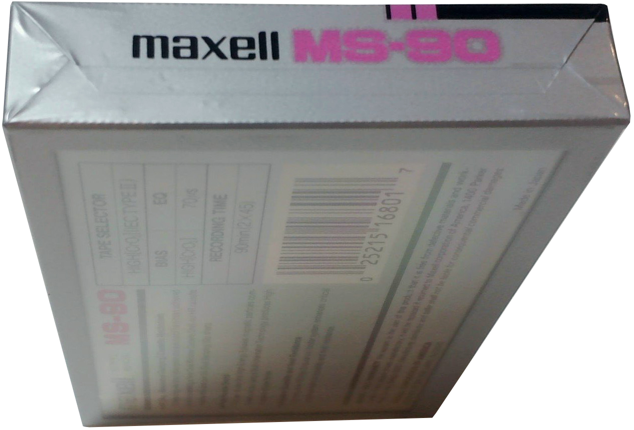 Compact Cassette Maxell MS 90 "Studio Tape" Type II Chrome 1993 USA