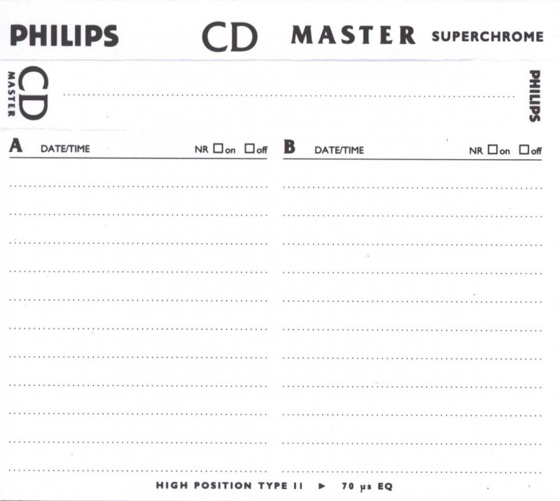 Compact Cassette: Philips  - CD Master 60