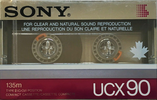 Compact Cassette Sony UCX 90 Type II Chrome 1985 North America