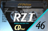 Compact Cassette Victor RZI 46 "RZ1-46N" Type I Normal 1990 Japan