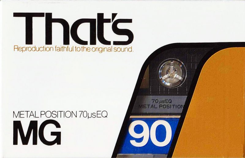 Compact Cassette Thats MG 90 Type IV Metal 1983 Japan