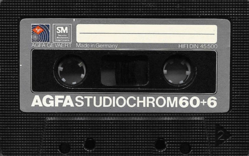 Compact Cassette AGFA Studiochrom 60+6 Type II Chrome 1980 Europe