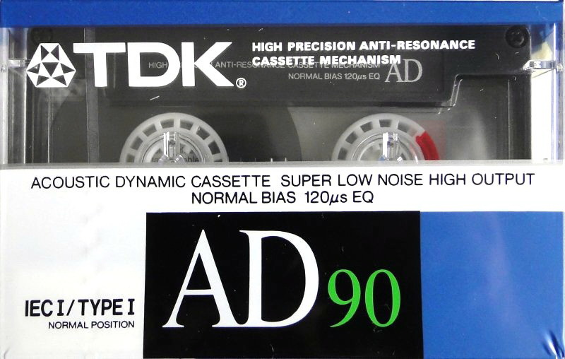 Compact Cassette TDK AD 90 Type I Normal 1988 Australia, Europe