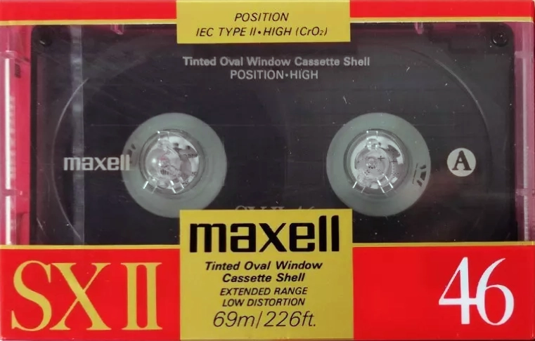 Compact Cassette Maxell SX 46 "SX II" Type II Chrome 1988 Europe