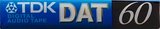 Digital Audio Tape TDK 60 "DA-R60S" Type IV Metal 1997 Japan
