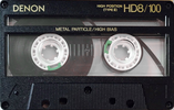 Compact Cassette Denon HD8 100 Type II Chrome 1988 USA