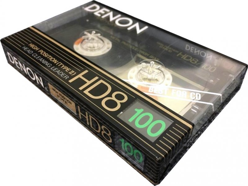 Compact Cassette Denon HD8 100 Type II Chrome 1988 USA