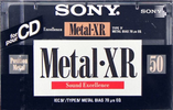 Compact Cassette Sony Metal-XR 50 Type IV Metal 1992 Europe
