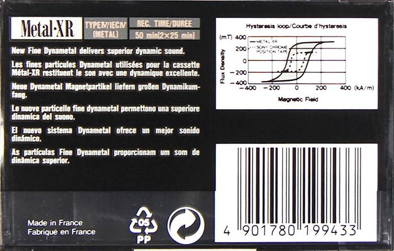 Compact Cassette: Sony  - Metal-XR 50