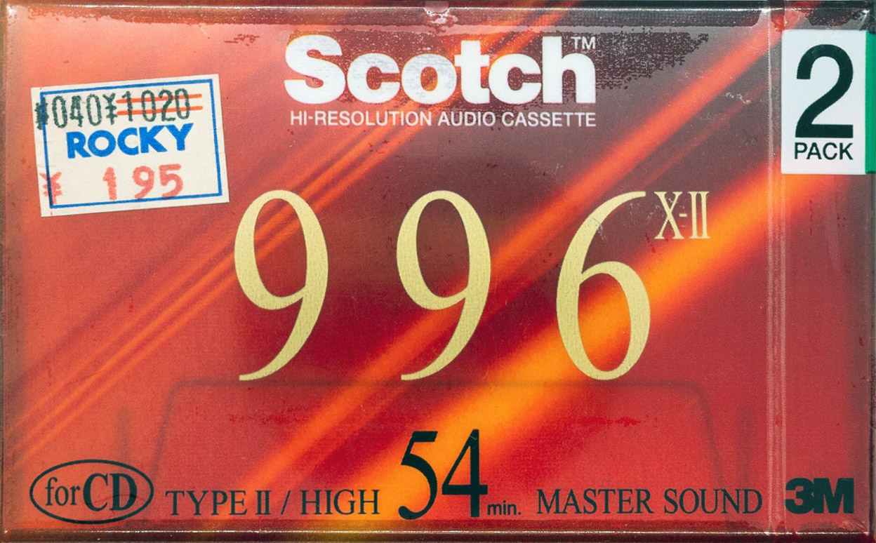 2 pack Scotch 996 X 54 "996X2-54X2" Type II Chrome 1993 Japan
