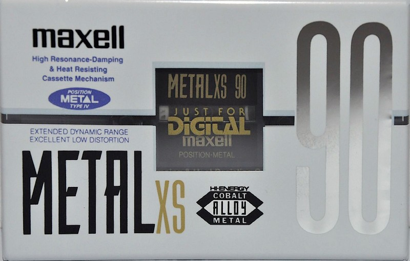 Compact Cassette Maxell Metal XS 90 "METAL XS 90" Type IV Metal 1992 Japan