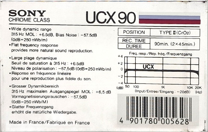 Compact Cassette: Sony  - UCX 90