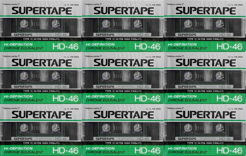 Compact Cassette Realistic HD 46 Type II Chrome 1988 USA