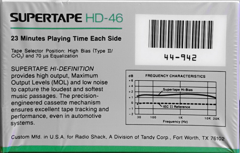 Compact Cassette: Realistic  - HD 46