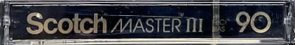 Compact Cassette Scotch Master III 90 Type III Ferro Chrome 1981 USA