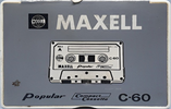 Compact Cassette Maxell Popular 60 Type I Normal 1969 Worldwide