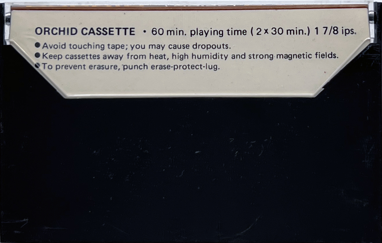 Compact Cassette Orchid 60 Type I Normal Hong Kong