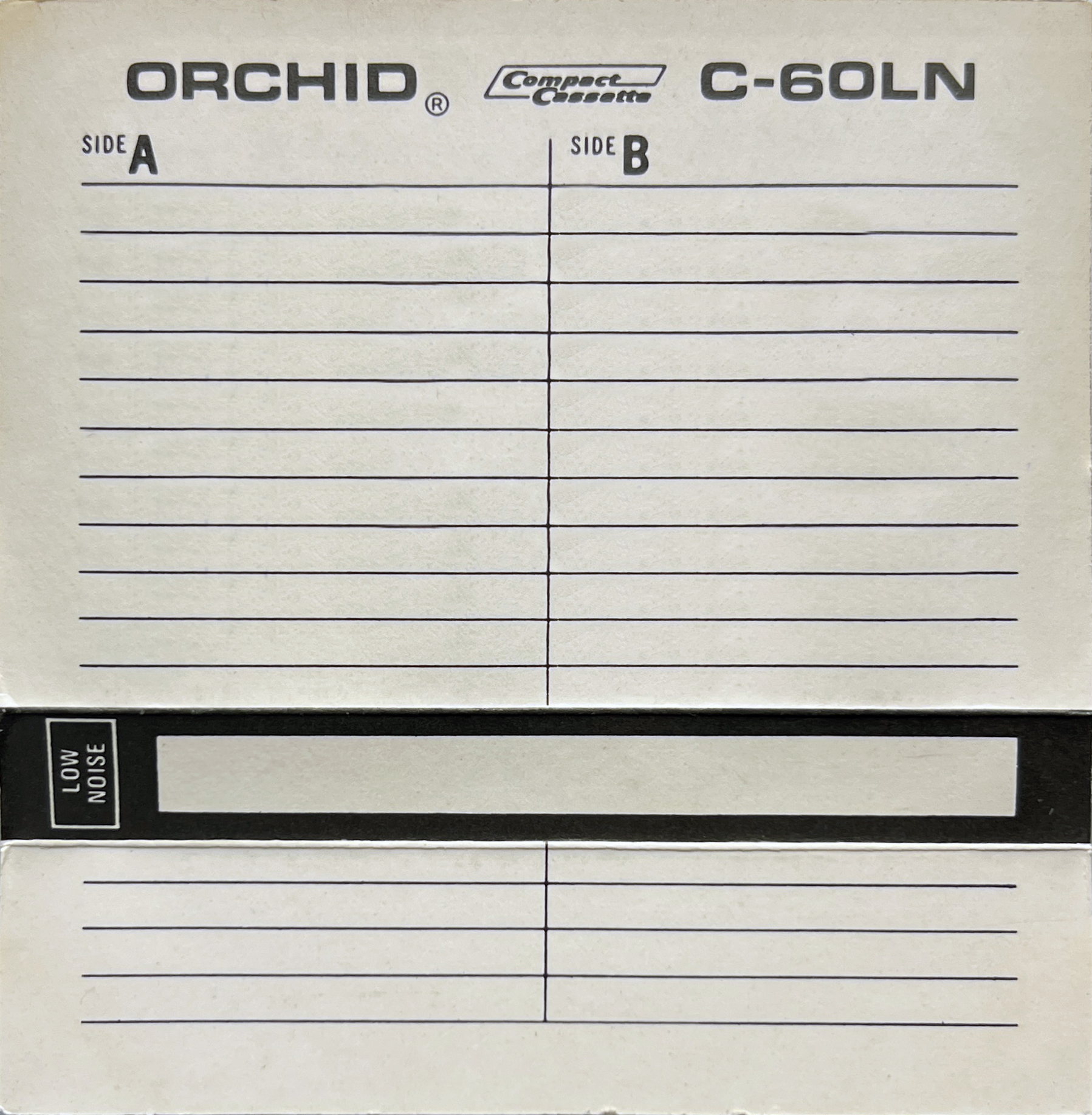 Compact Cassette Orchid 60 Type I Normal Hong Kong