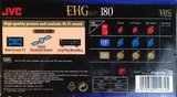 VHS, Video Home System JVC EHG 180 "E-180 EHG 5DN" Type I Normal 2002 Europe