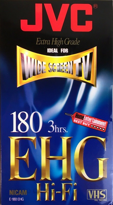 VHS, Video Home System JVC EHG 180 "E-180 EHG 5DN" Type I Normal 2002 Europe