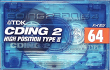 Compact Cassette TDK CDing 2 64 "CD2-64T" Type II Chrome 1999 Japan