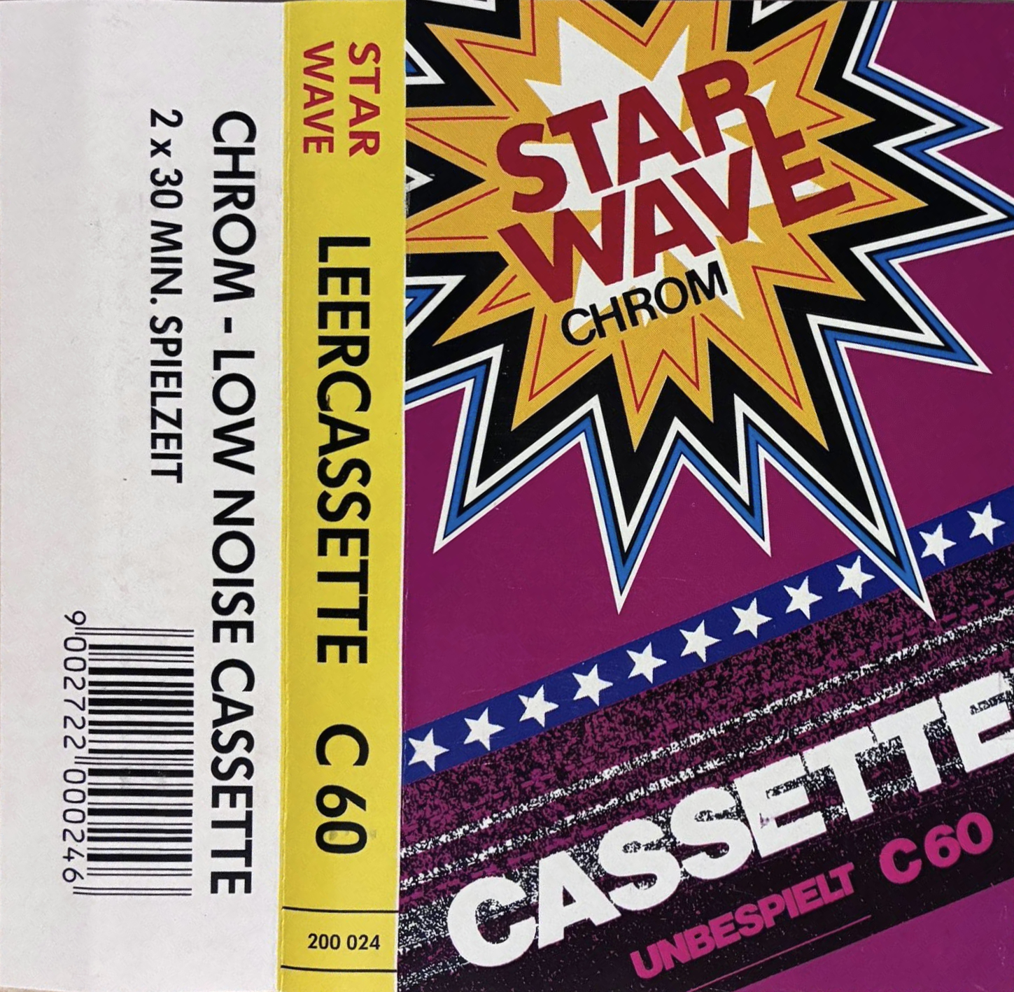 Compact Cassette Star Wave 60 Type II Chrome Germany