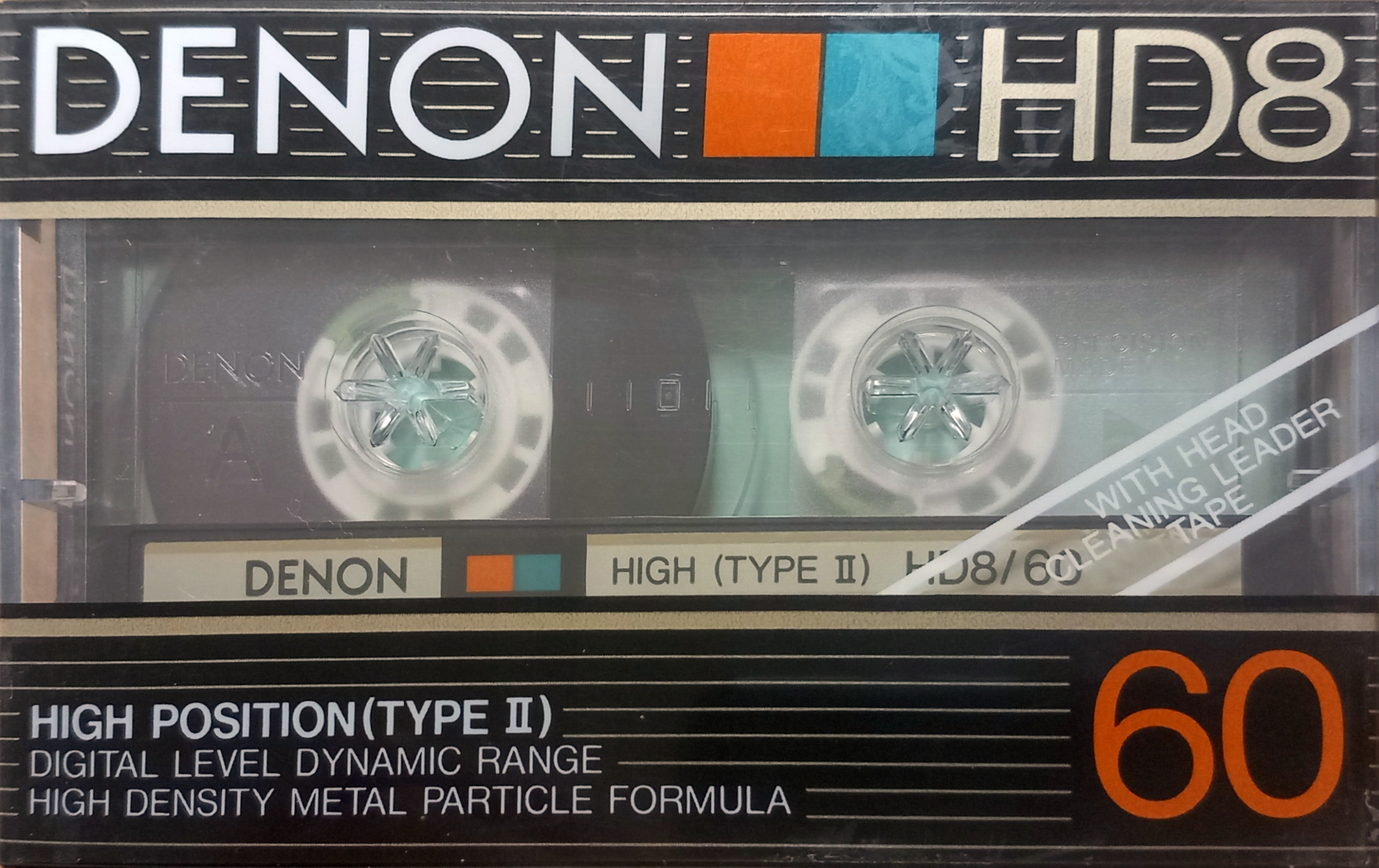 Compact Cassette Denon HD8 60 Type II Chrome 1985 Europe