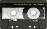 Compact Cassette TDK SA 46 Type II Chrome 1988 Australia, Europe