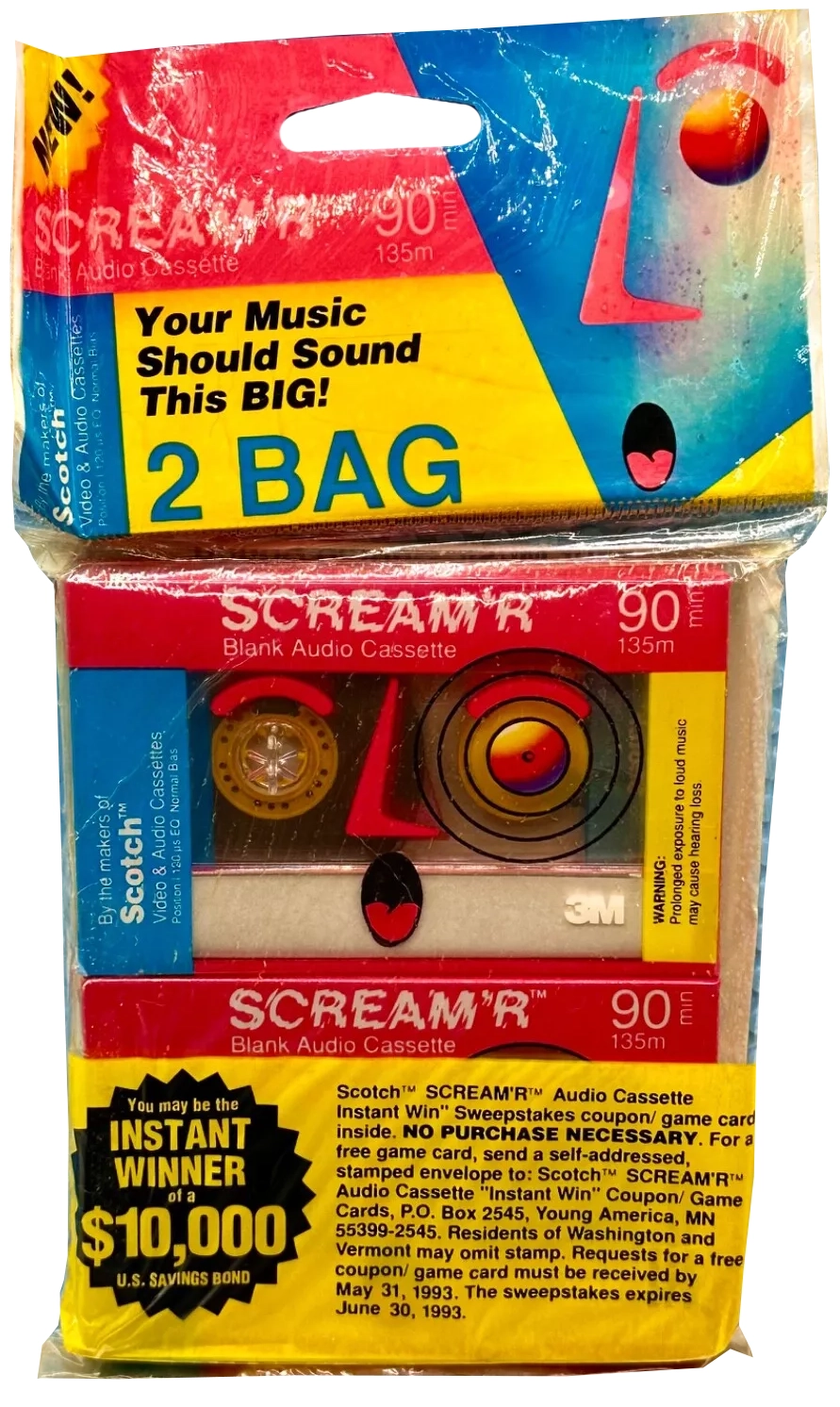 Soft Pack Scotch Scream`R 90 Type I Normal 1990 USA