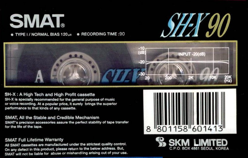 Compact Cassette Smat SH X 90 Type I Normal 1993 Europe