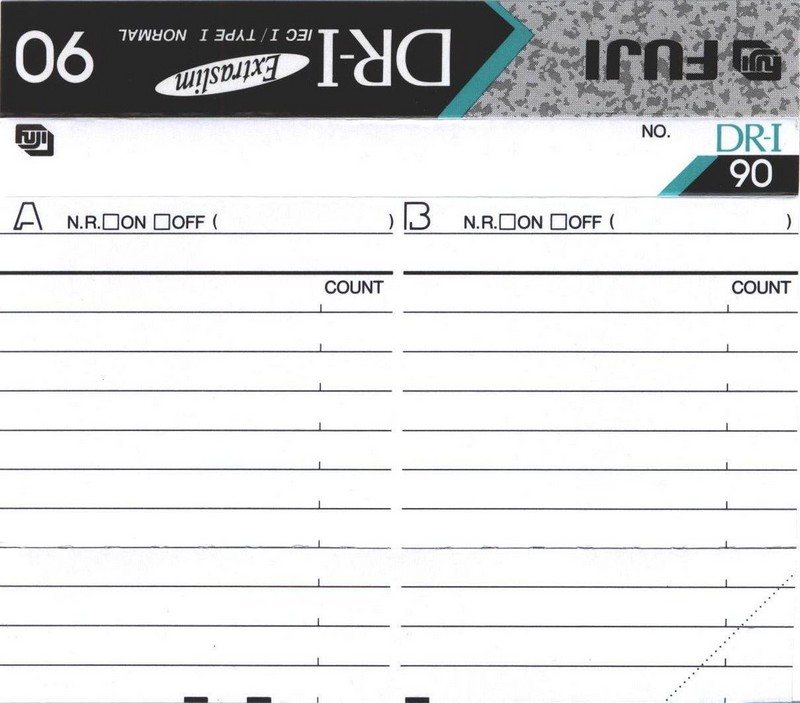 Compact Cassette Fuji DR-I 90 Type I Normal 1990 North America