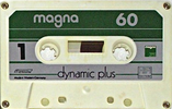 Compact Cassette Magna Dynamic Plus 60 "White" Type I Normal 1980 Europe