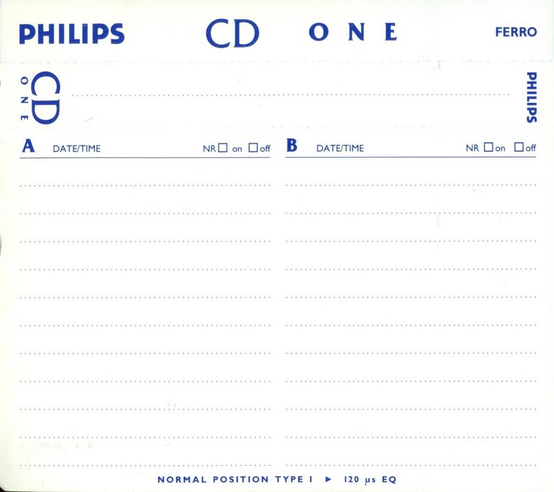 Compact Cassette: Philips  - CD One 90