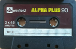 Compact Cassette Winfield Alpha Plus 90 Type I Normal 1980 UK