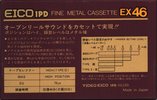 Compact Cassette Eico 1PD EX 46 Type II Chrome 1985 Japan