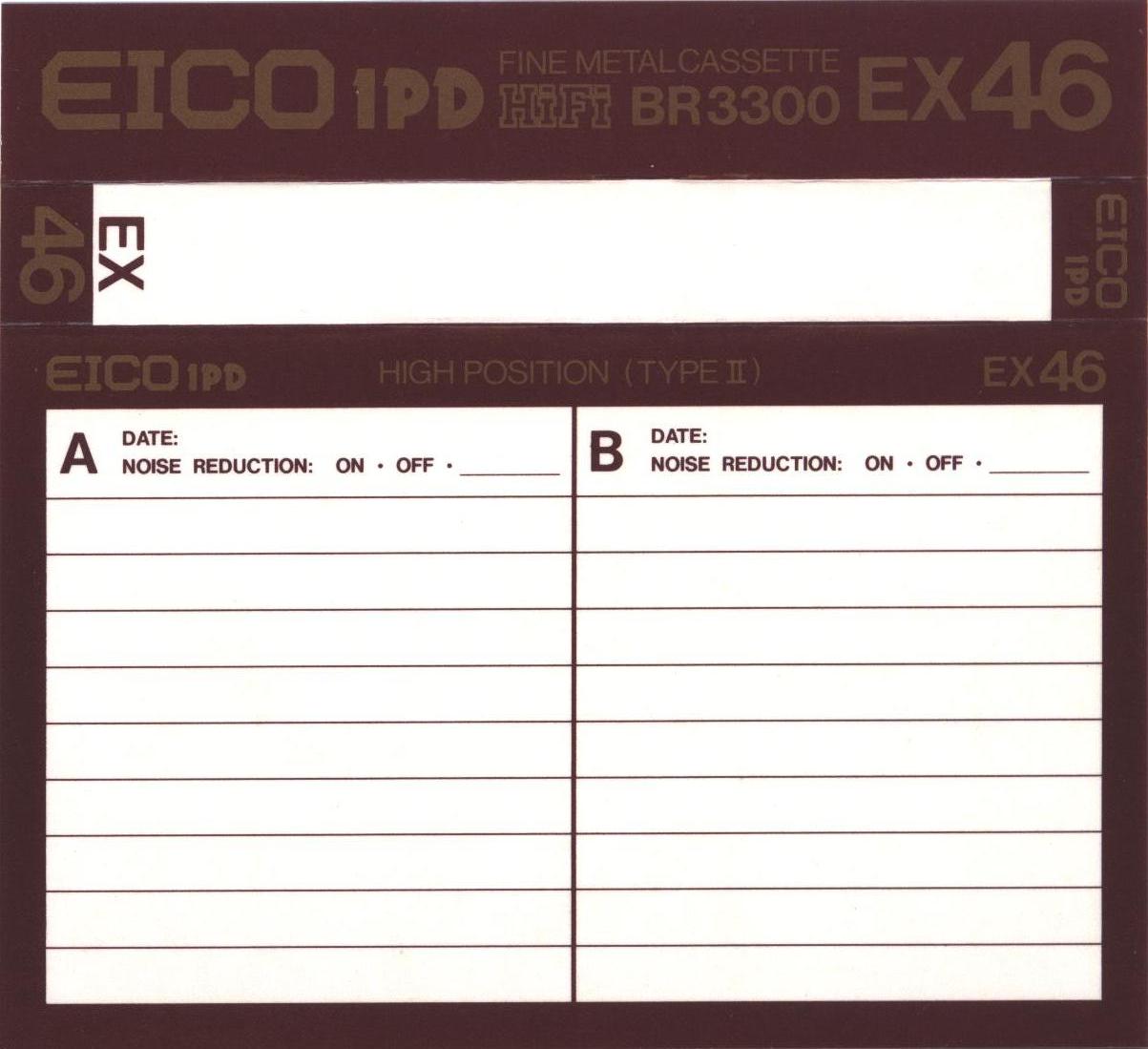 Compact Cassette: Unknown Eico 1PD - EX 46