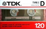 Compact Cassette TDK D 120 Type I Normal 1985 Australia, Europe