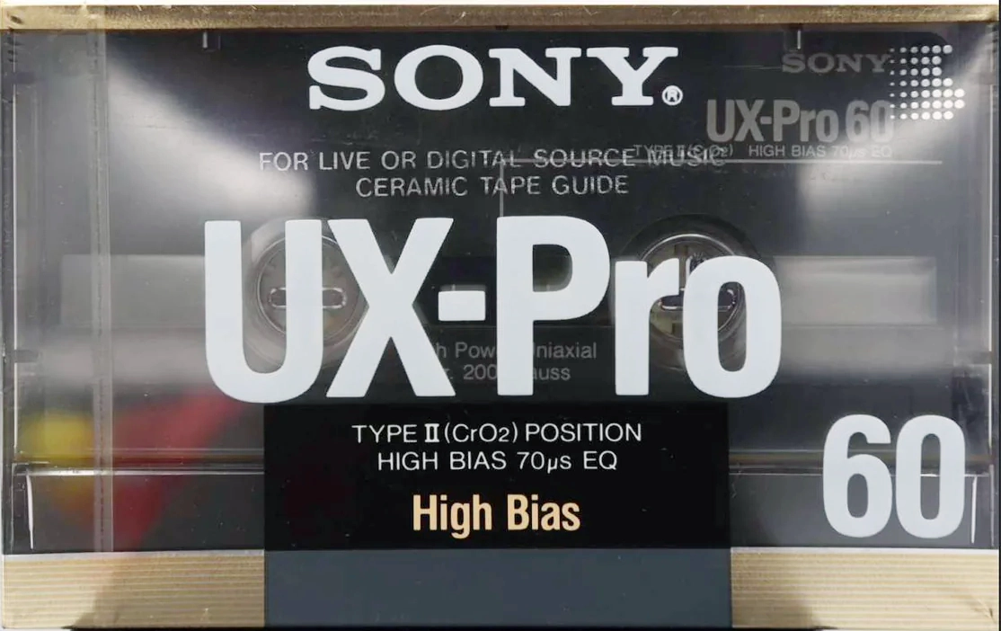 Compact Cassette Sony UX-Pro 60 Type II Chrome 1988 USA