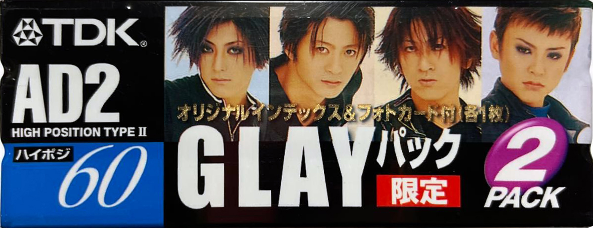 2 pack TDK AD2 60 "GLAY" Type II Chrome 1997 Japan