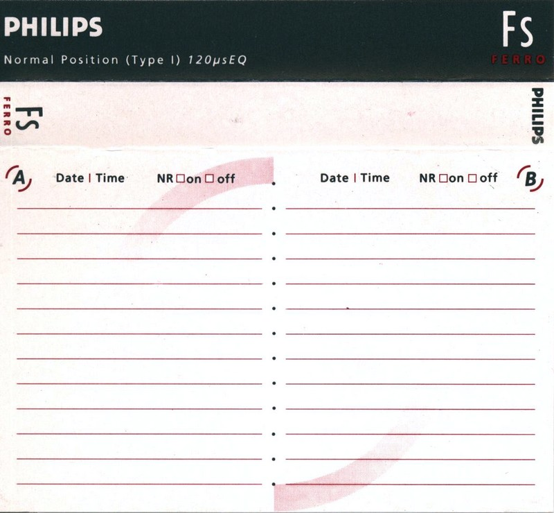 Compact Cassette Philips FS 90 Type I Normal 1990 Europe